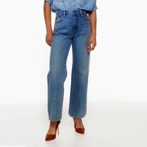 Denim Forum Marlo High Rise Loose Jeans Size 28 Medium Wash Aritzia